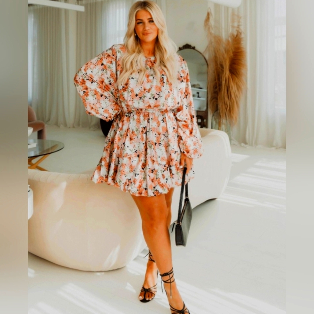 The Drop x Kelclight Dolman Sleeve Floral Mini Dress NWT XL